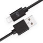 XQISIT Charge &amp; Sync MFi Lightning vers USB-A 2.0 100cm - Noir