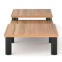 Support de moniteur en bois 3 pi&egrave;ces et support pour ordinateur portable pour le bureau