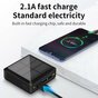 Chargeur Solaire Solar Power Bank 10000mAh 3 Ports USB-A avec USB-C et Micro-USB - Noir