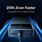 Baseus Bipow Powerbank 20000mAh 25W Charge Rapide Double port et c&acirc;ble USB-A et USB-C - Noir