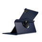 Grain De Litchi En Cuir compatible avec iPad Pro 12,9 Pouces (2018 2020 2021 2022) Couverture Rotative Avec Couverture - Bleu