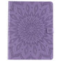 Cuir compatible avec iPad Pro 12,9 Pouces (2018 2020 2021 2022) Couverture De Cas Portefeuille D&#039;impression De Tournesol - Mauve