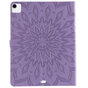 Cuir compatible avec iPad Pro 12,9 Pouces (2018 2020 2021 2022) Couverture De Cas Portefeuille D&#039;impression De Tournesol - Mauve