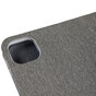 Tissu Faux Cuir compatible avec iPad Pro 12,9 Pouces 2018 2020 2021 2022 Housse De Couverture - Tissu Gris