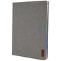 Tissu Faux Cuir compatible avec iPad Pro 12,9 Pouces 2018 2020 2021 2022 Housse De Couverture - Tissu Gris