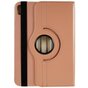 Couverture en cuir artificiel de biblioth&egrave;que rotative 360 pour iPad 10e g&eacute;n&eacute;ration 10,9 pouces 2022 - or rose