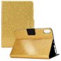 Couverture en cuir artificiel Glitter Bookcase compatible avec iPad 10e g&eacute;n&eacute;ration 10,9 pouces 2022 - or