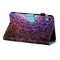 Housse en cuir artificiel Mandala Bookcase pour iPad 10e g&eacute;n&eacute;ration 10,9 pouces 2022 - violet
