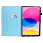 Housse en cuir artificiel Tropical Bookcase compatible avec iPad 10e g&eacute;n&eacute;ration 10,9 pouces 2022 - bleu