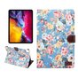 Housse de biblioth&egrave;que Flowers compatible avec iPad Pro 11 pouces (2018 2020 2021 2022) et &agrave; l&#039;iPad Air 4 et 5 - bleu