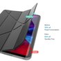 Housse en cuir artificiel &agrave; trois volets en Y compatible avec iPad Pro 12,9 pouces (2018 2020 2021 2022) - noir
