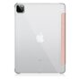 Housse en cuir artificiel &agrave; trois volets compatible avec iPad Pro 12,9 pouces (2018 2020 2021 2022) - or rose