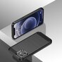 Coque Carbon Armor TPU avec finition bross&eacute;e compatible avec iPhone 12 et 12 Pro - noir