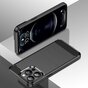 Coque Carbon Armor TPU avec finition bross&eacute;e compatible avec iPhone 13 Pro Max - noir
