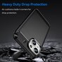 Coque Carbon Armor TPU avec finition bross&eacute;e compatible avec iPhone 15 - noir
