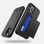 Porte-cartes Secret en plastique antid&eacute;rapant et &eacute;tui en TPU compatible avec iPhone 15 Pro - noir