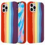 Coque en silicone Rainbow Pride compatible avec iPhone 15 Pro Max - pastel