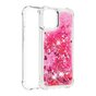 Coque en TPU paillet&eacute; avec coins renforc&eacute;s compatible avec iPhone 12 Pro Max - rose transparent