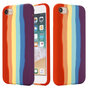 Coque en silicone Rainbow Pride compatible avec iPhone 7, 8, SE 2020 et SE 2022 - pastel
