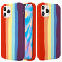 Coque en silicone Rainbow Pride compatible avec iPhone 11 Pro - pastel