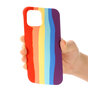 Coque en silicone Rainbow Pride compatible avec iPhone 11 Pro - pastel
