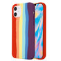 Coque en silicone Rainbow Pride compatible avec iPhone 12 et 12 Pro - pastel