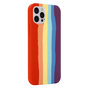 Coque en silicone Rainbow Pride compatible avec iPhone 13 Pro - pastel