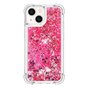 Coque TPU paillet&eacute;e coins renforc&eacute;s pour iPhone 15 - rose transparente