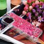 Coque en TPU paillet&eacute; avec coins renforc&eacute;s compatible avec iPhone 15 - rose transparent