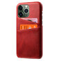 &Eacute;tui en cuir v&eacute;g&eacute;talien Duo Cardslot Wallet pour iPhone 15 Pro - rouge