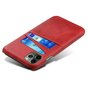 &Eacute;tui en cuir v&eacute;g&eacute;talien Duo Cardslot Wallet compatible avec iPhone 15 Pro - rouge