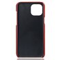 &Eacute;tui en cuir v&eacute;g&eacute;talien Duo Cardslot Wallet compatible avec iPhone 15 Plus - rouge
