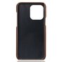 &Eacute;tui en cuir v&eacute;g&eacute;talien Duo Cardslot Wallet compatible avec iPhone 15 Pro Max - marron