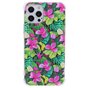 Coque en TPU avec feuilles et fleurs tropicales avec coins renforc&eacute;s compatible avec iPhone 15 Pro Max