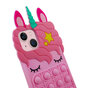 Coque en silicone Unicorn Pop Fidget Bubble compatible avec iPhone 15 - rose