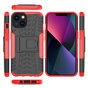B&eacute;quille Antichoc En Plastique Antid&eacute;rapant Et &Eacute;tui TPU compatible avec iPhone 15 Plus - Rouge
