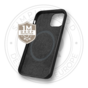 Xqisit NP Coque En Silicone Anti Bac Aimant Coque Recycl&eacute;e Pour iPhone 15 - Noir