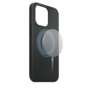 Xqisit NP Coque en silicone Anti Bac Magnet Coque recycl&eacute;e compatible avec iPhone 15 Pro - Noir