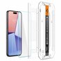 Spigen Glass avec cadre de montage EZ FIT Lot de 2 films de protection d&#039;&eacute;cran compatible avec iPhone 15 Pro Max - Transparent