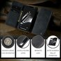 Caseme Retro Wallet Case compatible avec iPhone 15 Plus - noir