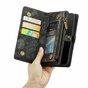 Caseme Vintage &Eacute;tui portefeuille compatible avec iPhone 7, 8, SE 2020 et SE 2022 - noir