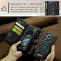 Caseme Vintage &Eacute;tui portefeuille compatible avec iPhone 15 Pro - noir