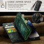 Caseme Vintage &Eacute;tui portefeuille compatible avec iPhone 15 Pro - noir