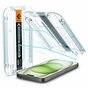 Spigen Glass Mounting Frame EZ FIT 2 Pack AGL06883 Protecteur d&#039;&eacute;cran pour iPhone 15 Plus - Transparent