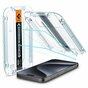 Spigen Glass Mounting Frame EZ FIT 2 Pack AGL06892 Protecteur d&#039;&eacute;cran pour iPhone 15 Pro - Transparent