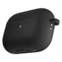 &Eacute;tui en silicone de protection antichoc avec crochet compatible avec AirPods Pro 1 et 2 - noir