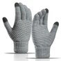 Gants tactiles hiver Touch Gloves taille unique structure laine lavable - gris