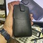Litchee Cuir Texture Pochette De T&eacute;l&eacute;phone Universelle Insert De Ceinture Clip De Ceinture Max 5,5 Pouces Comme compatible avec iPhone SE Et 13 Mini - Noir