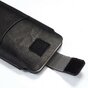 Litchee Cuir Texture Pochette De T&eacute;l&eacute;phone Universelle Insert De Ceinture Clip De Ceinture Max 5,5 Pouces Comme compatible avec iPhone SE Et 13 Mini - Noir