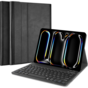 Just in Case Premium Bluetooth Keyboard QWERTZ Housse en cuir artificiel compatible avec iPad Pro 11 (2021 2022) - noir